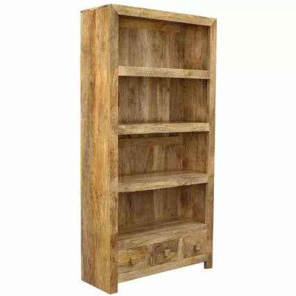 Bokhylla HINA 180x90 cm massivt trä/mangoträd