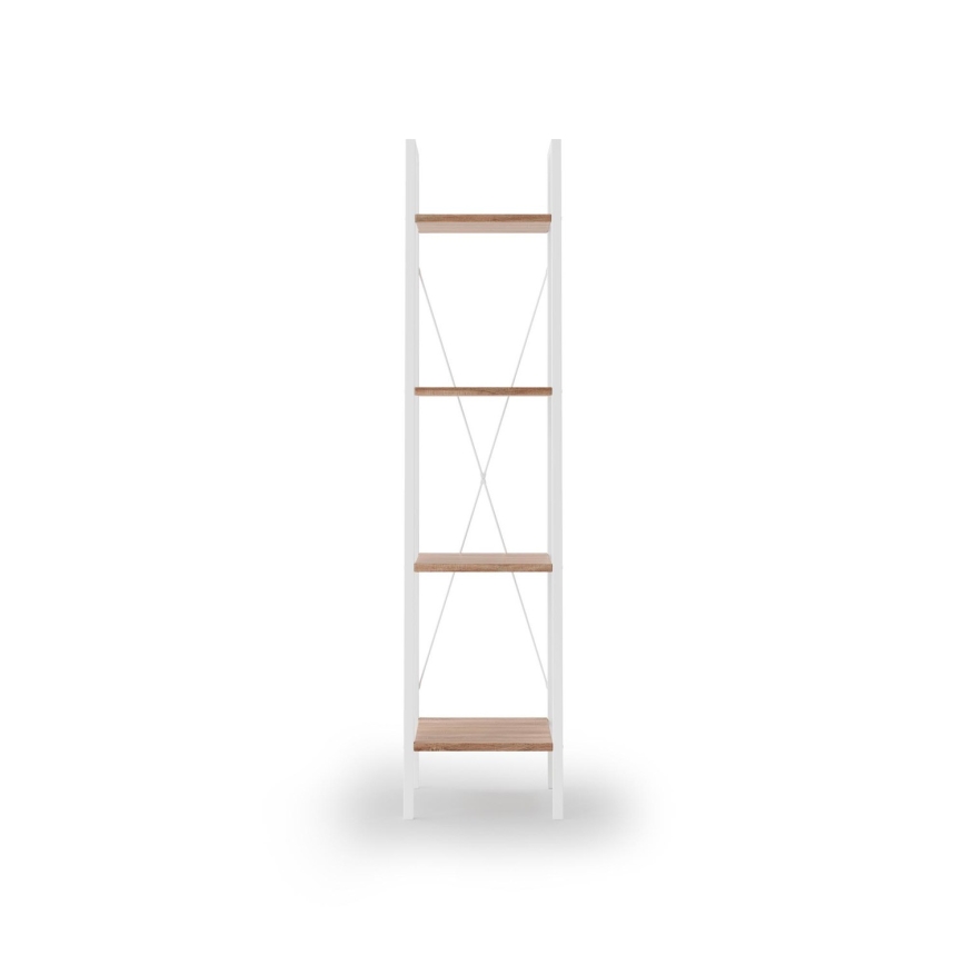 Bokhylla NARVIK 148x34 cm vit/ek sonoma