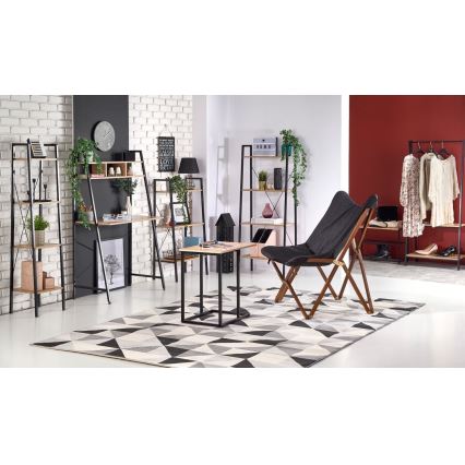 Bokhylla NARVIK 148x60 cm svart/ek sonoma