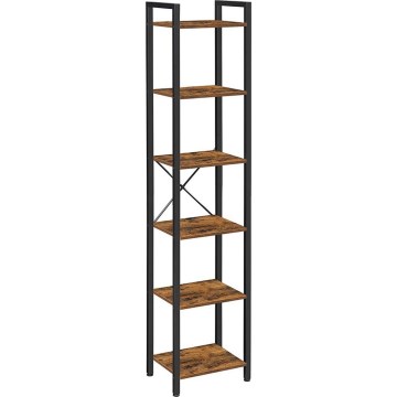Bokhylla NAVARO 40x179x30 cm brun/svart