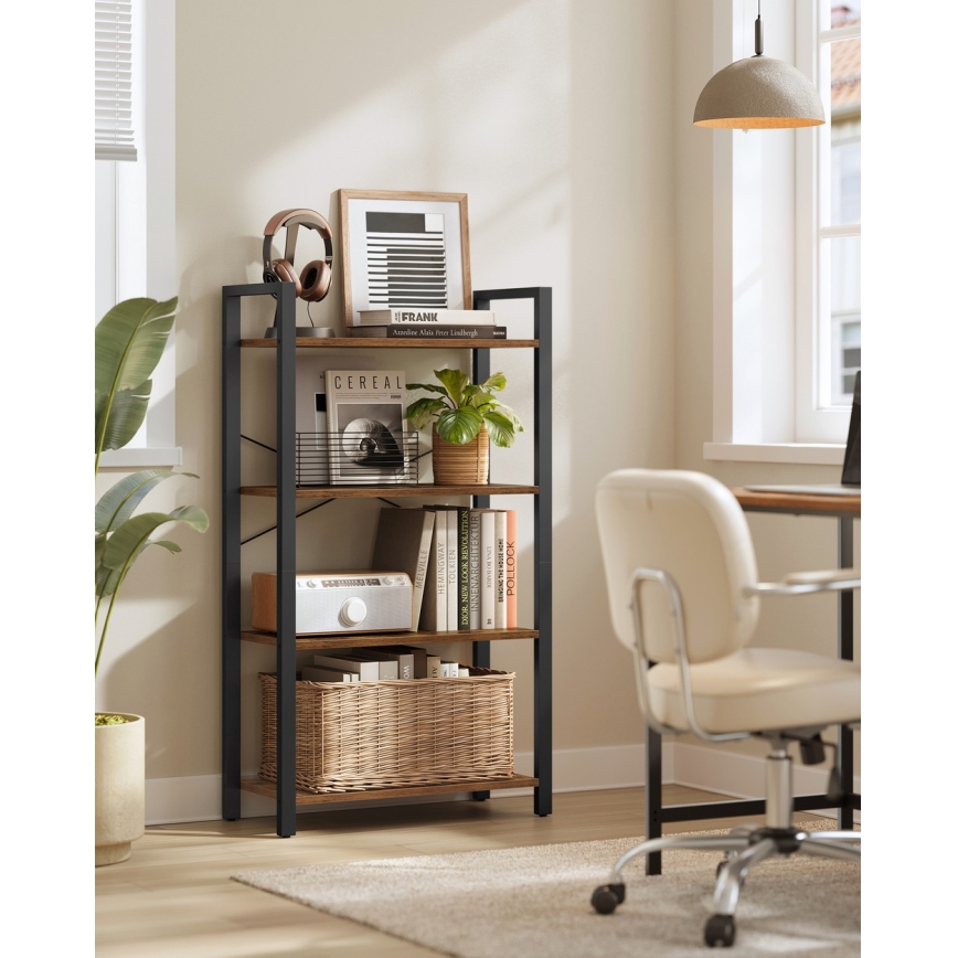 Bokhylla NAVARO brun/svart