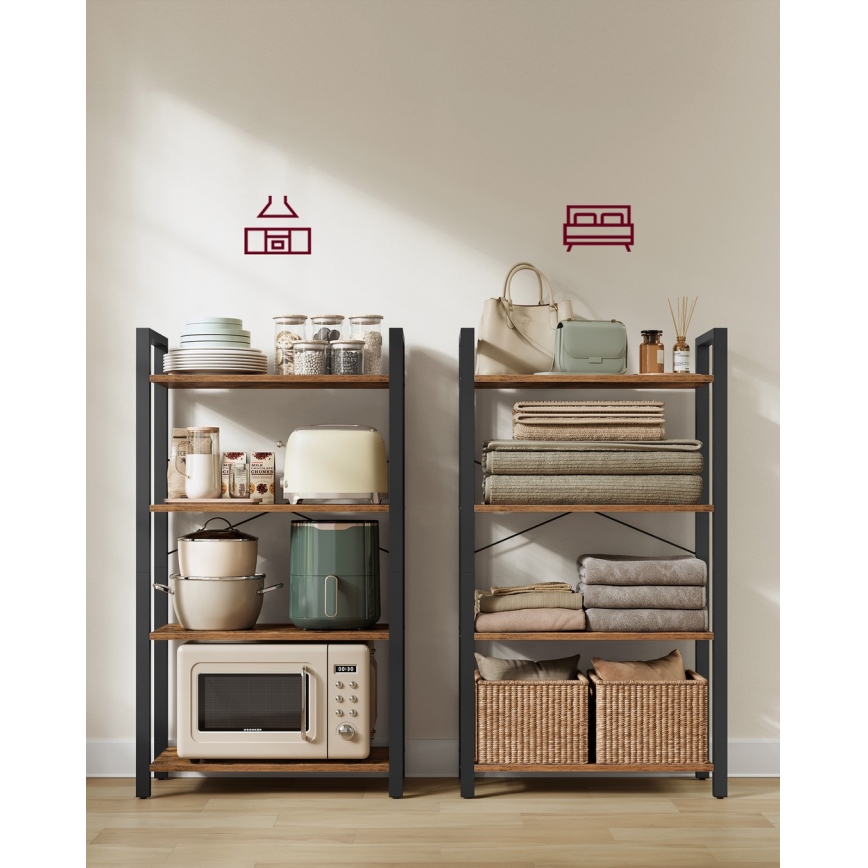 Bokhylla NAVARO brun/svart