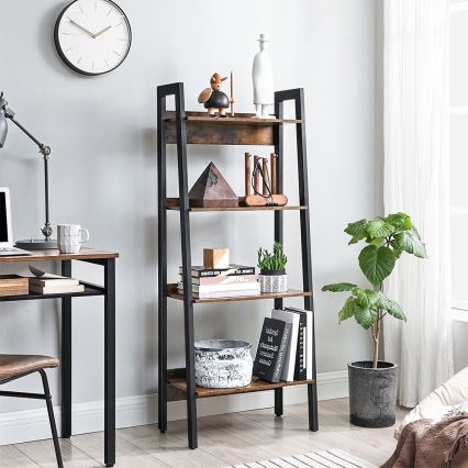 Bokhylla NAVARO brun/svart