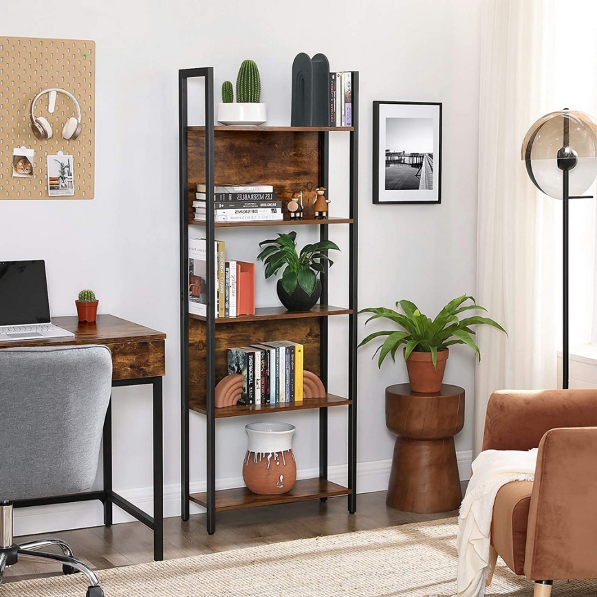 Bokhylla NAVARO brun/svart