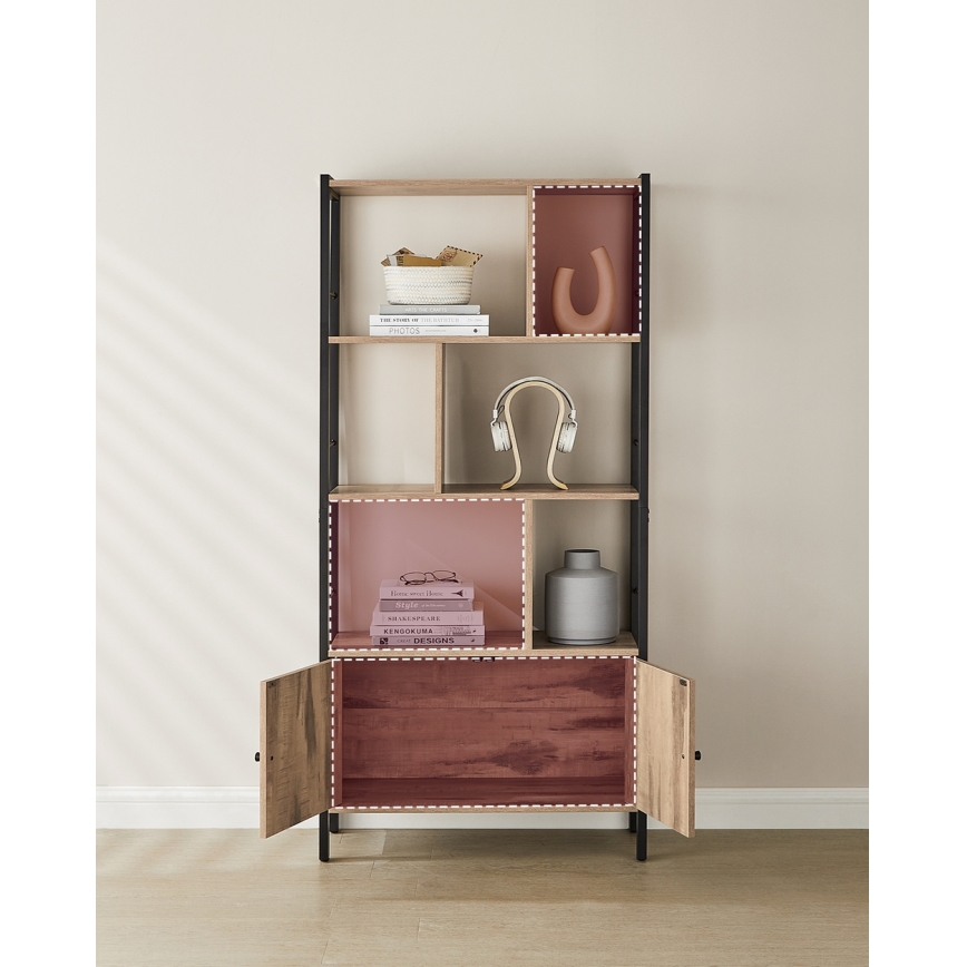 Bokhylla NAVARO brun/svart