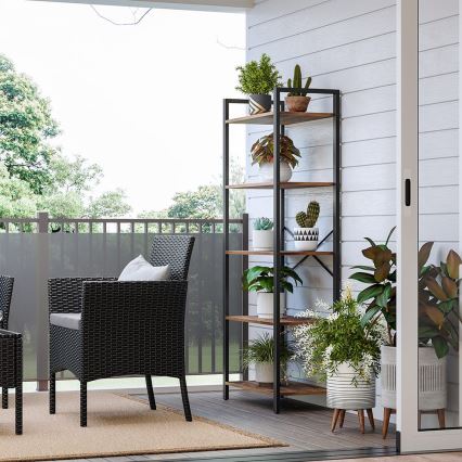 Bokhylla NAVARO brun/svart