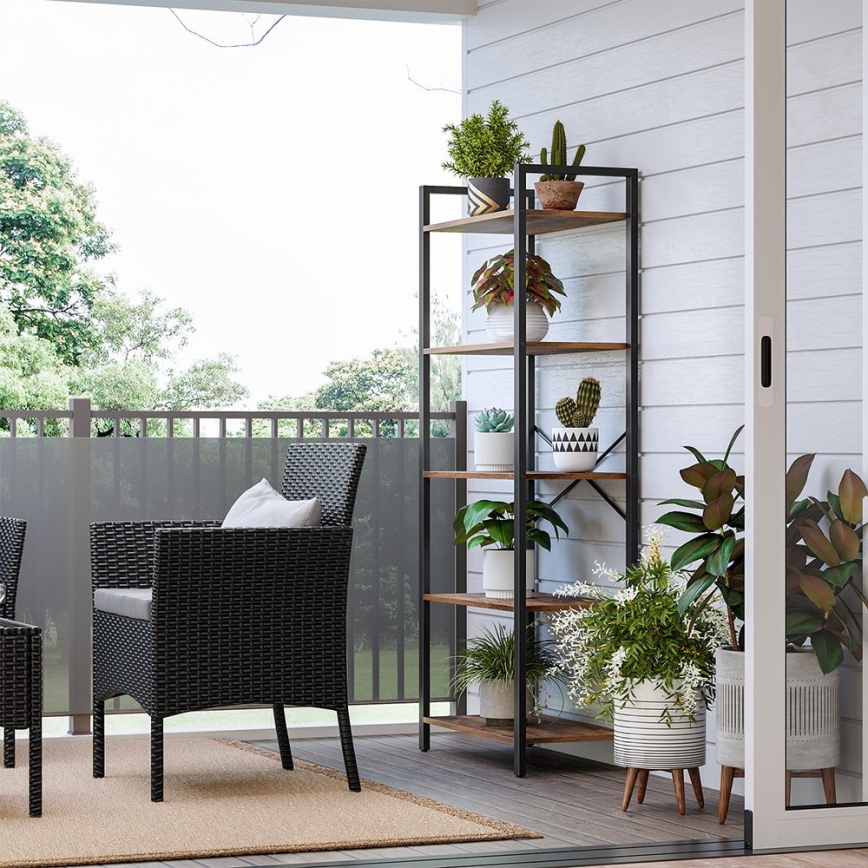 Bokhylla NAVARO brun/svart