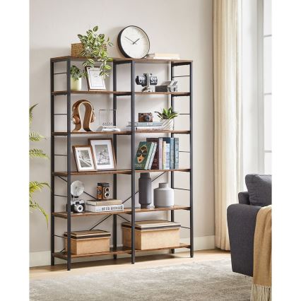 Bokhylla NAVARO brun/svart