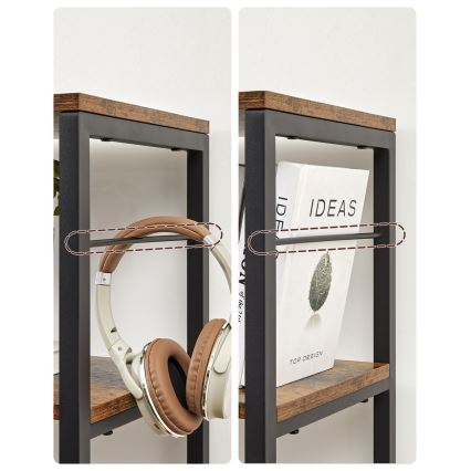 Bokhylla NAVARO brun/svart