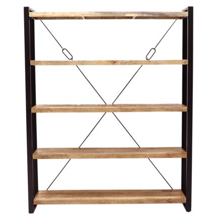 Bokhylla RETRO 200x140 cm massivt trä/mangoträd