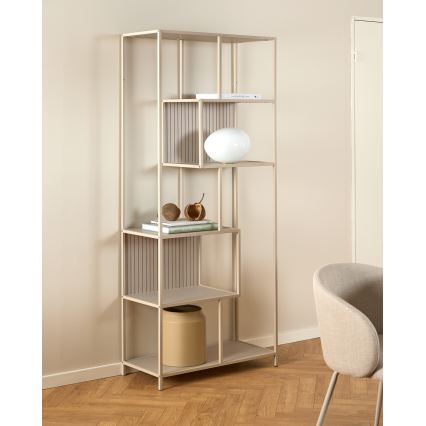 Bokhylla SARON 77 x 185 cm grå