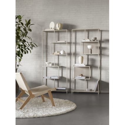Bokhylla SARON 77 x 185 cm grå