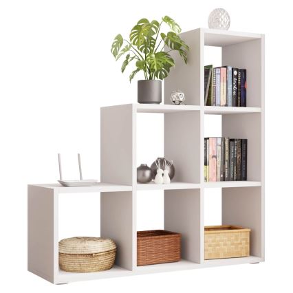 Bokhylla TRIO 108x105 cm vit