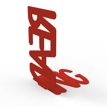 Bokstopp READING 11x19 cm röd