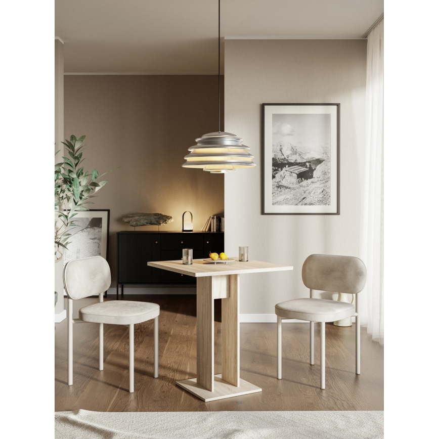 Bord STRAPO 68x68 cm ek sonoma
