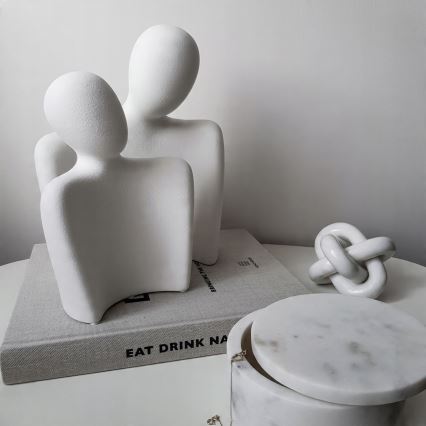 Bordsdekoration 20x5,5x14,5 cm vit