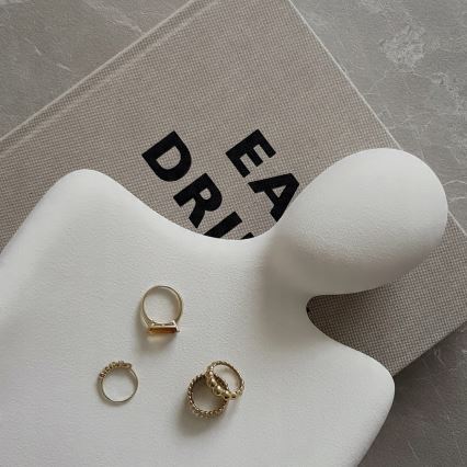 Bordsdekoration 20x5,5x14,5 cm vit