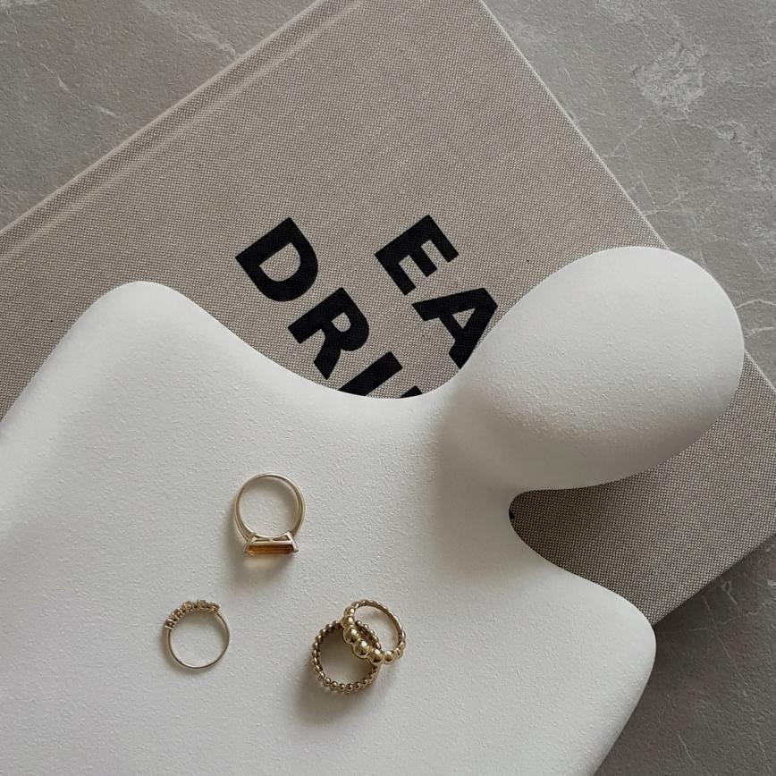 Bordsdekoration 20x5,5x14,5 cm vit