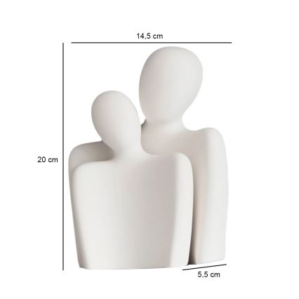 Bordsdekoration 20x5,5x14,5 cm vit