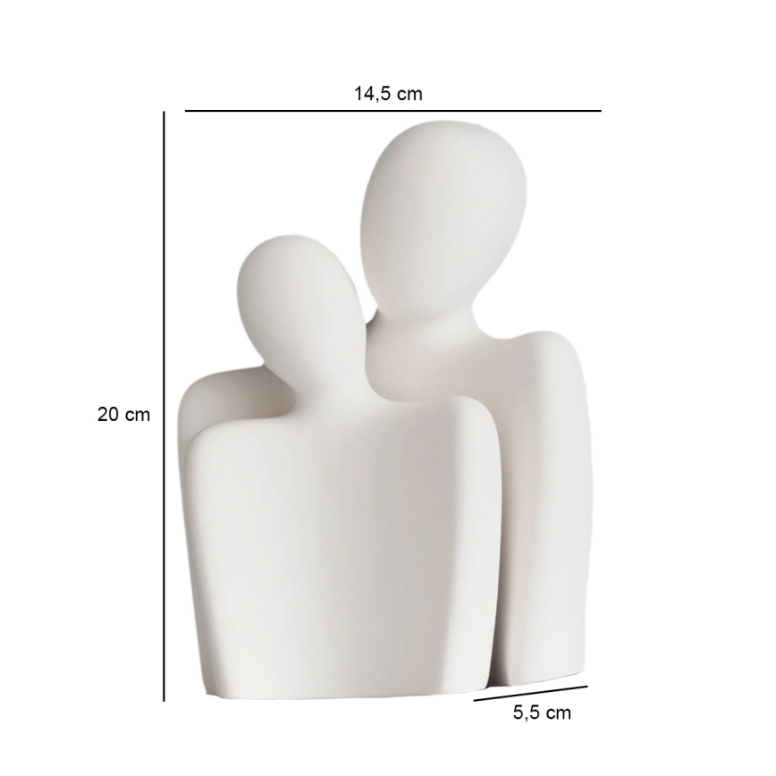 Bordsdekoration 20x5,5x14,5 cm vit