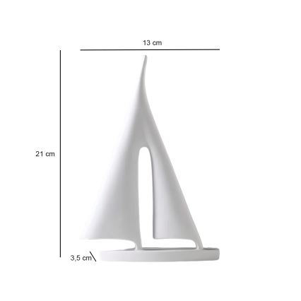 Bordsdekoration 21 cm harts/vit
