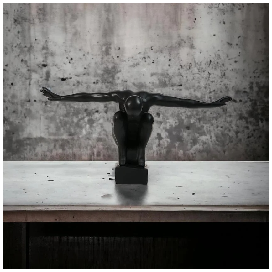 Bordsdekoration 25x41x20 cm harts/svart