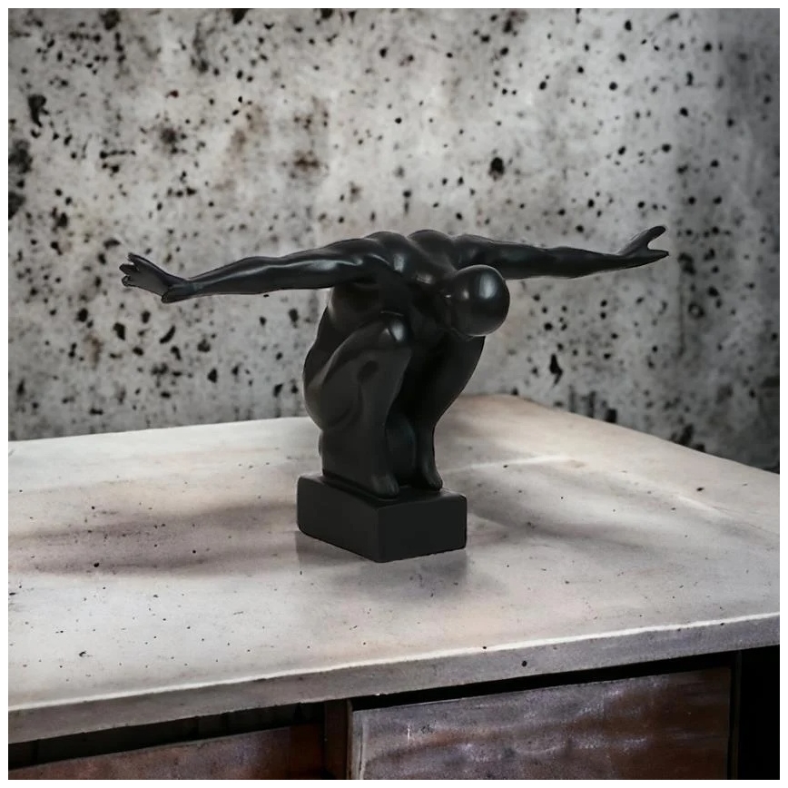 Bordsdekoration 25x41x20 cm harts/svart