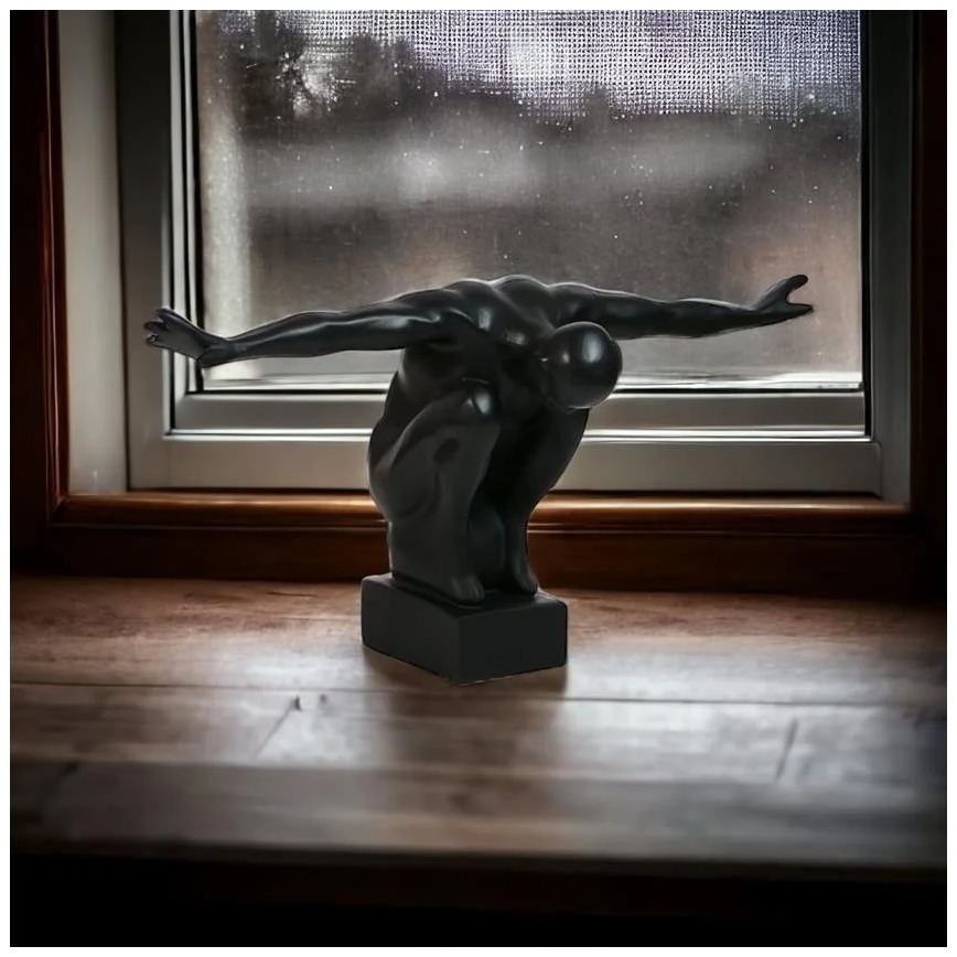 Bordsdekoration 25x41x20 cm harts/svart