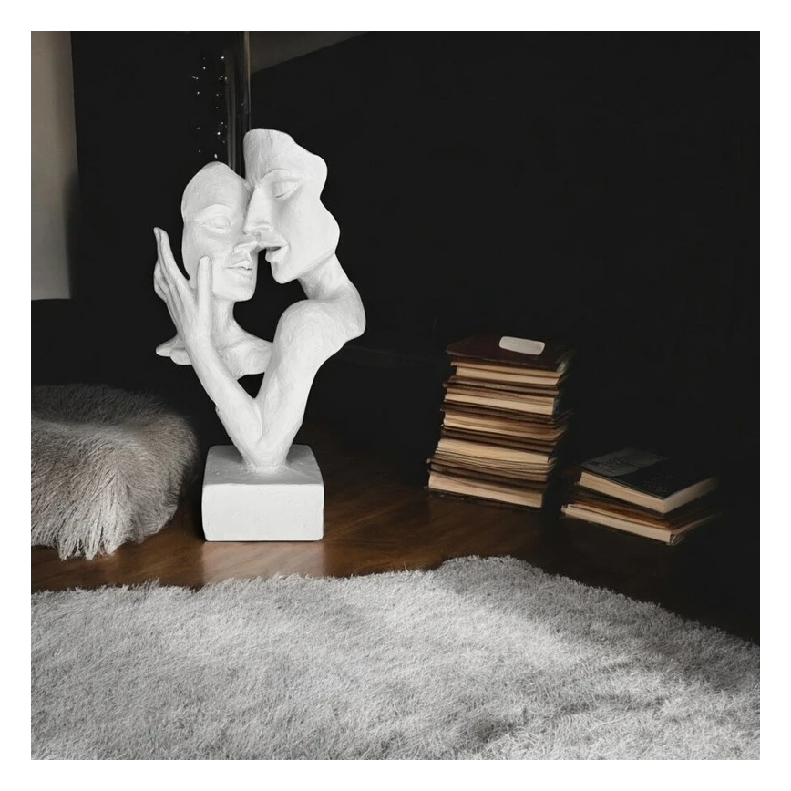 Bordsdekoration 29x9x17 cm harts/vit