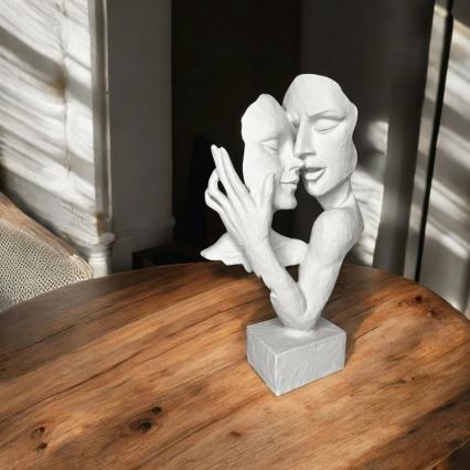 Bordsdekoration 29x9x17 cm harts/vit