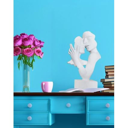 Bordsdekoration 29x9x17 cm harts/vit