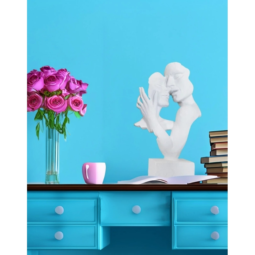 Bordsdekoration 29x9x17 cm harts/vit