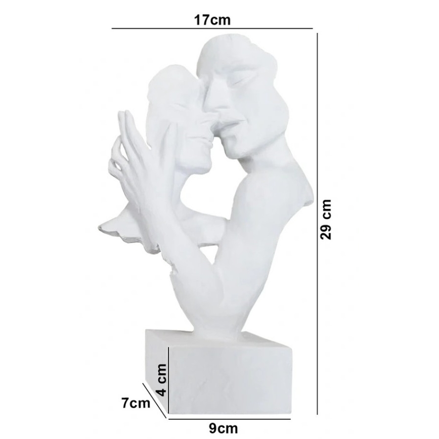 Bordsdekoration 29x9x17 cm harts/vit