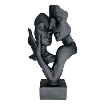 Bordsdekoration i harts, 29x9x17 cm, svart