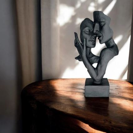 Bordsdekoration i harts, 29x9x17 cm, svart