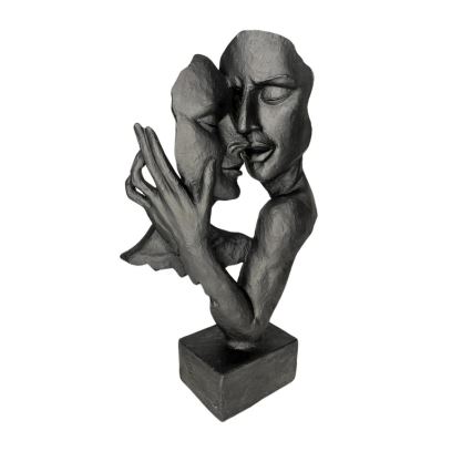 Bordsdekoration i harts, 29x9x17 cm, svart