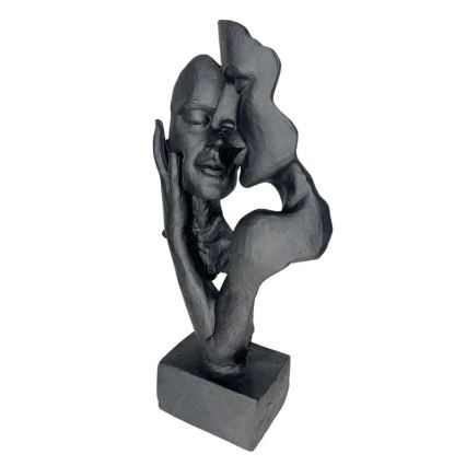 Bordsdekoration i harts, 29x9x17 cm, svart