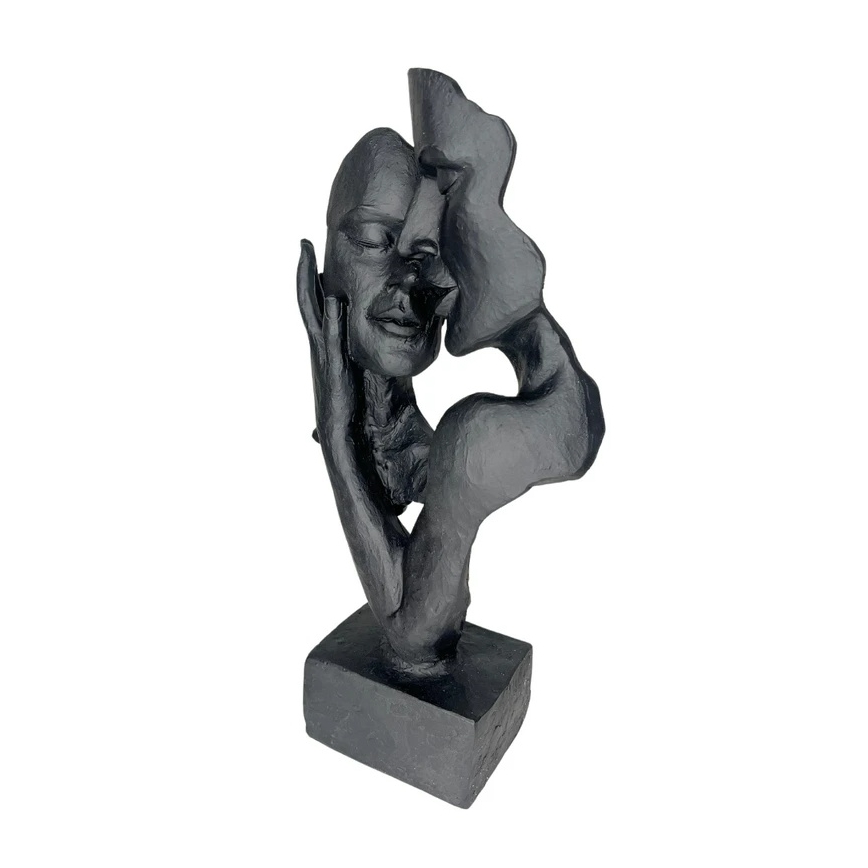 Bordsdekoration i harts, 29x9x17 cm, svart