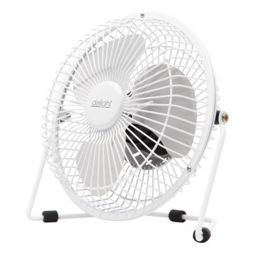 Bordsfläkt 1,75 W/5 V USB Ø 18 cm vit