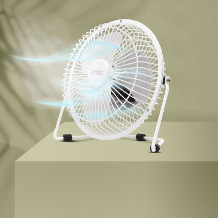 Bordsfläkt 1,75 W/5 V USB Ø 18 cm vit
