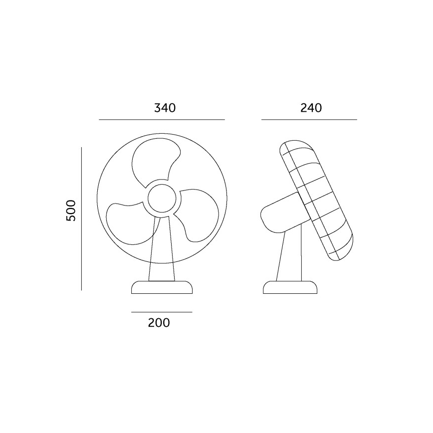 Bordsfläkt VIENTO 40W/230V svart