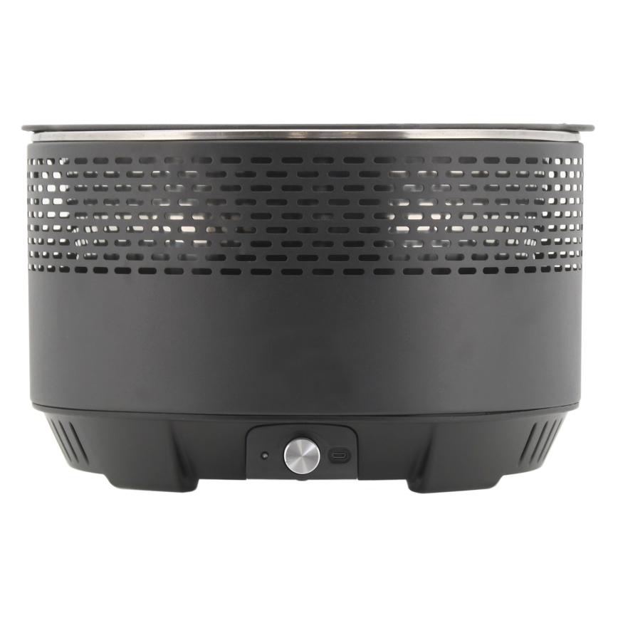 Bordsgrill för träkol 4xAA/USB svart