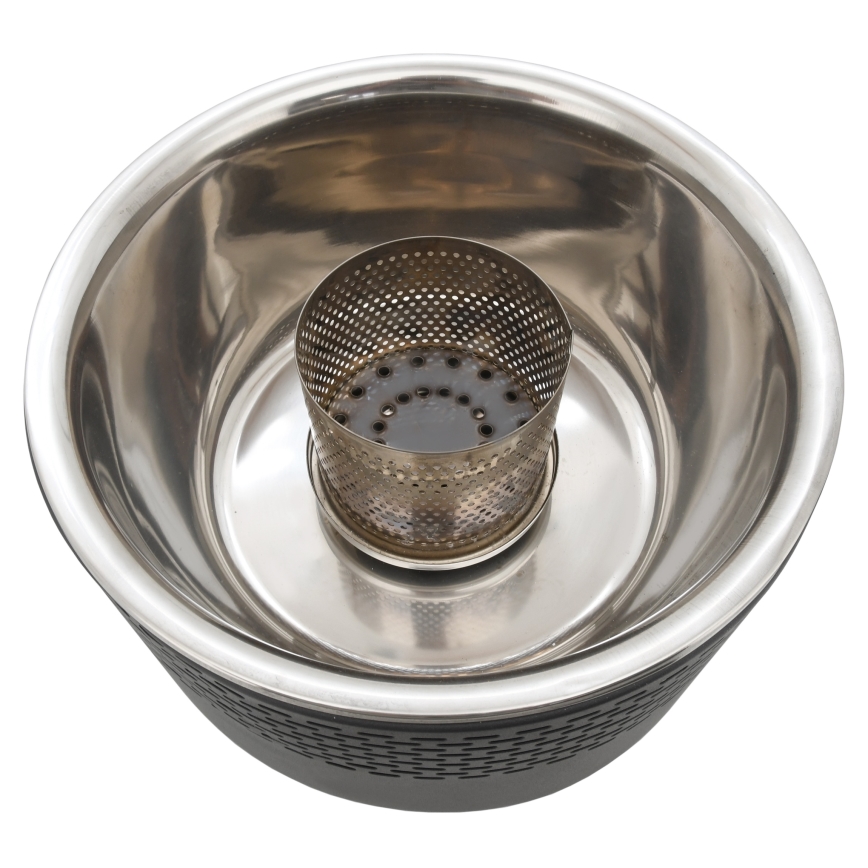 Bordsgrill för träkol 4xAA/USB svart