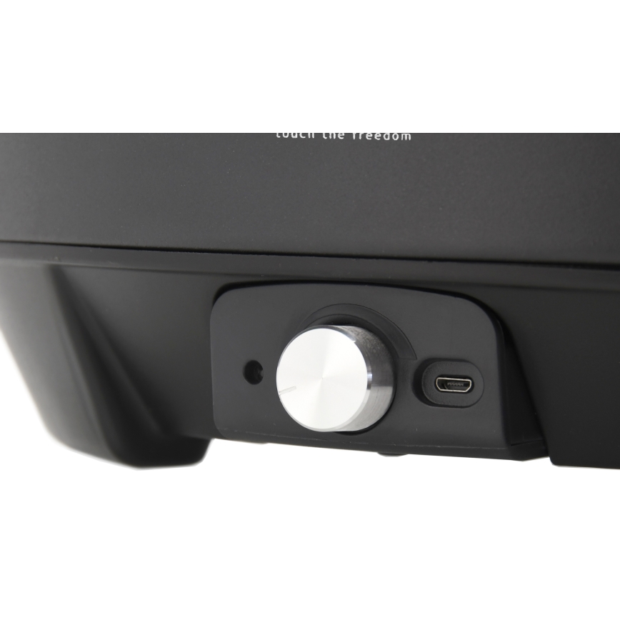 Bordsgrill för träkol 4xAA/USB svart