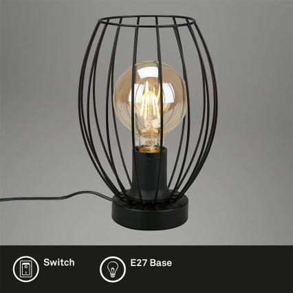 Bordslampa 1x E27/25 W/230 V svart