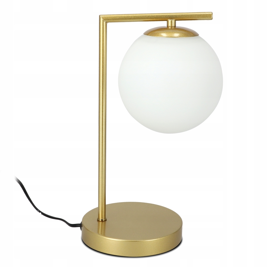 Bordslampa 1x E27/40W/230V guldfärgad/vit