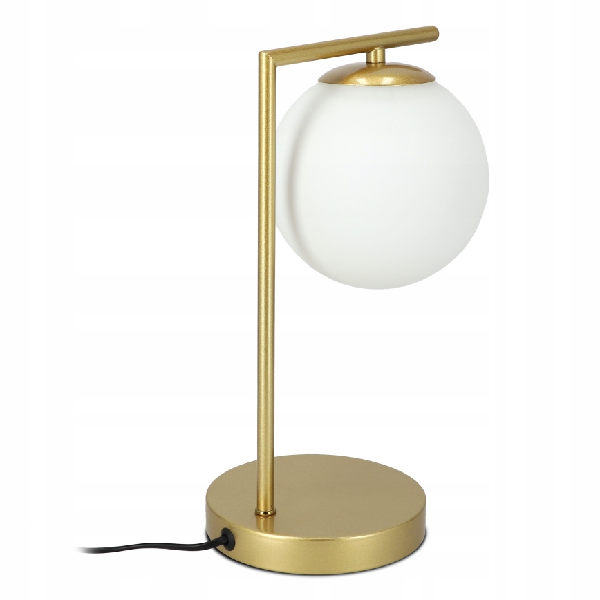 Bordslampa 1x E27/40W/230V guldfärgad/vit