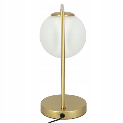 Bordslampa 1x E27/40W/230V guldfärgad/vit