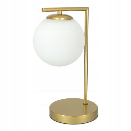Bordslampa 1x E27/40W/230V guldfärgad/vit