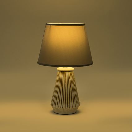 Bordslampa 1xE14/40W/230V patina/grå